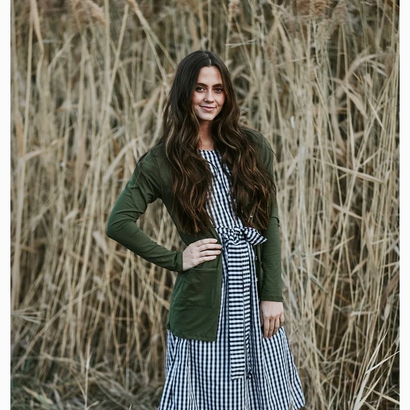 Teen/Adult Forest Green Cardigan