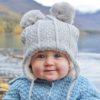 Load image into Gallery viewer, Grey Bear Knit Hat &amp; Mitten Set
